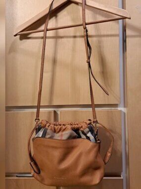 Burberry Tan Leather Shoulder Bag